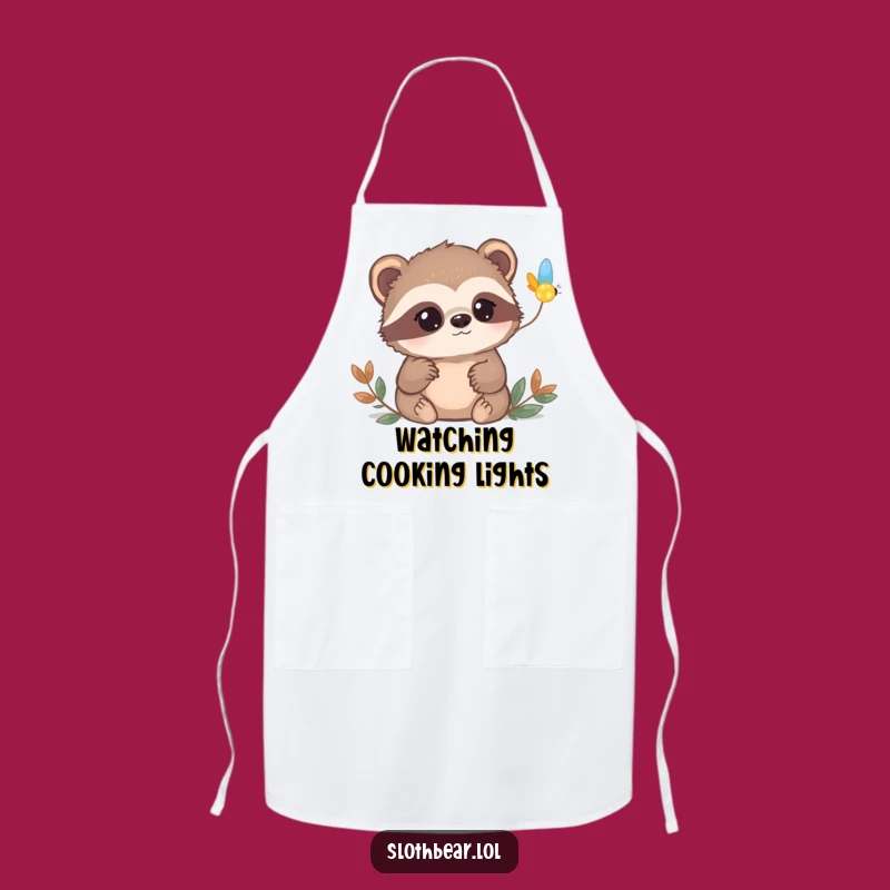 Funny Sloth Bear Apron: Cook with Curiosity, Perfect Funny Gift