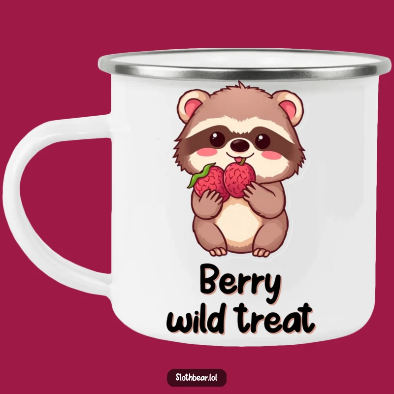 Funny Kawaii Sloth Bear Berry Camping Mug - Adventure Fuel & Hilarious Gift