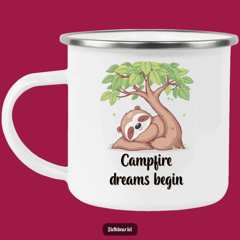 Funny Sloth Bear Nap Camping Mug: Outdoor Relaxation, Perfect Adventure Gift
