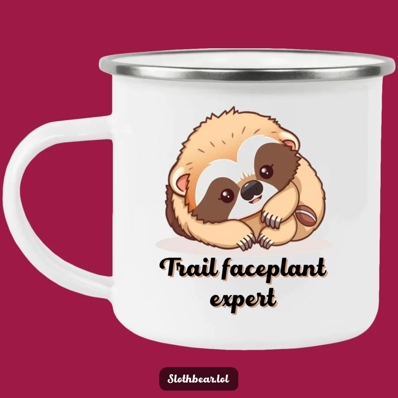 Funny Playful Sloth Bear Cub Camping Mug: Sip Your Adventure with a Smile