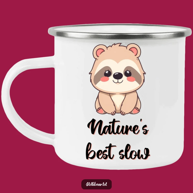Funny Kawaii Sloth Bear Camping Mug: Smile by the Fire Gift