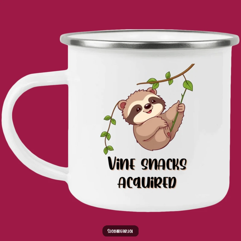 Funny Sloth Bear Vine Swat Camping Mug: Playful Companion For Outdoor Adventures