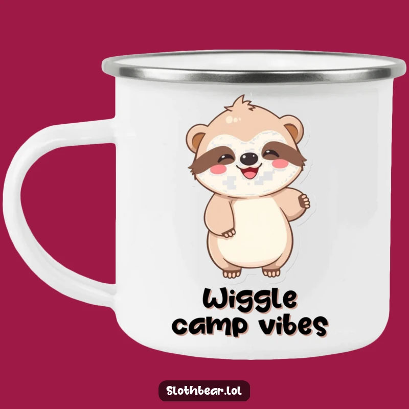 Funny Sloth Bear Camping Mug: Lazy Wiggle for Outdoors & Funny Gifts!