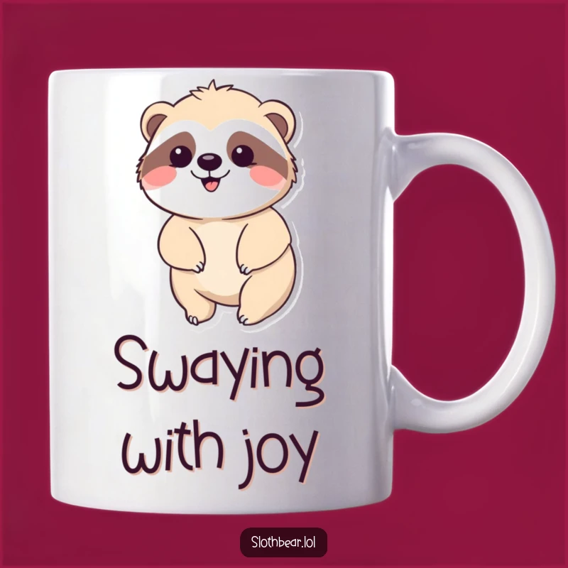 Funny Kawaii Sloth Bear Mug: Relaxed Character for a Peaceful Funny Gift