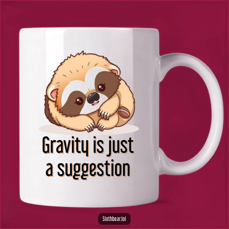 Funny Playful Sloth Bear Cub Mug: A Hilarious Gift for Bear Lovers