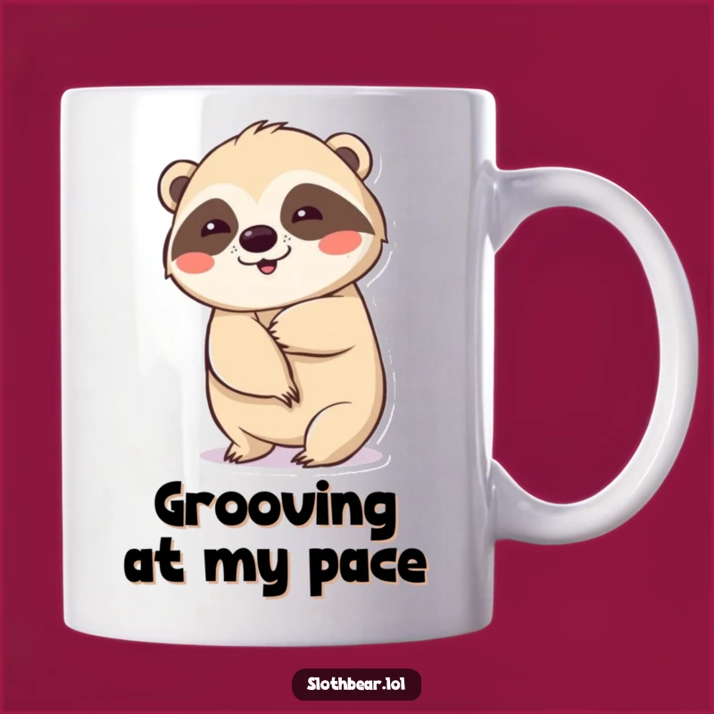 Funny Wiggling Sloth Bear Mug a Hilarious Gift for Slow Movers