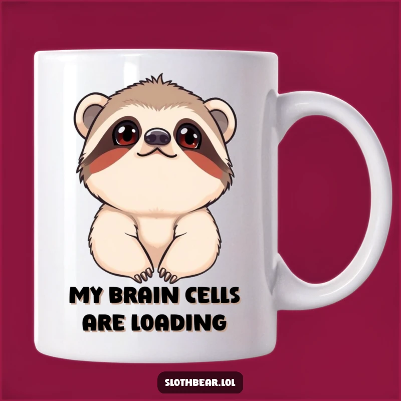 Funny Curious Sloth Bear Mug: Adorable Young Bear Gift for Animal Lovers