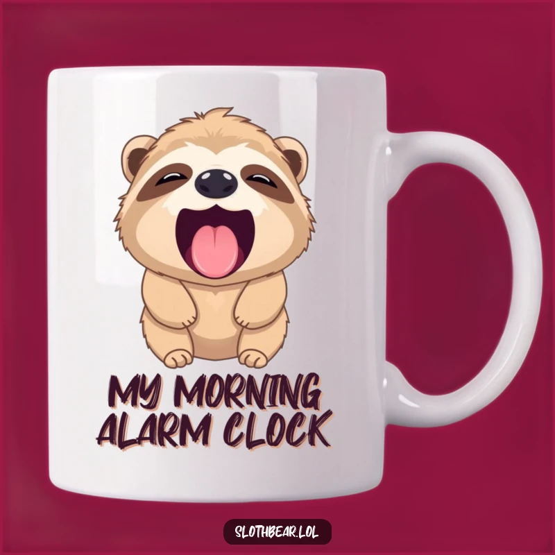 Funny Sloth Bear Yawn Mug: Hilarious Animal Coffee Cup, Perfect Funny Gift!