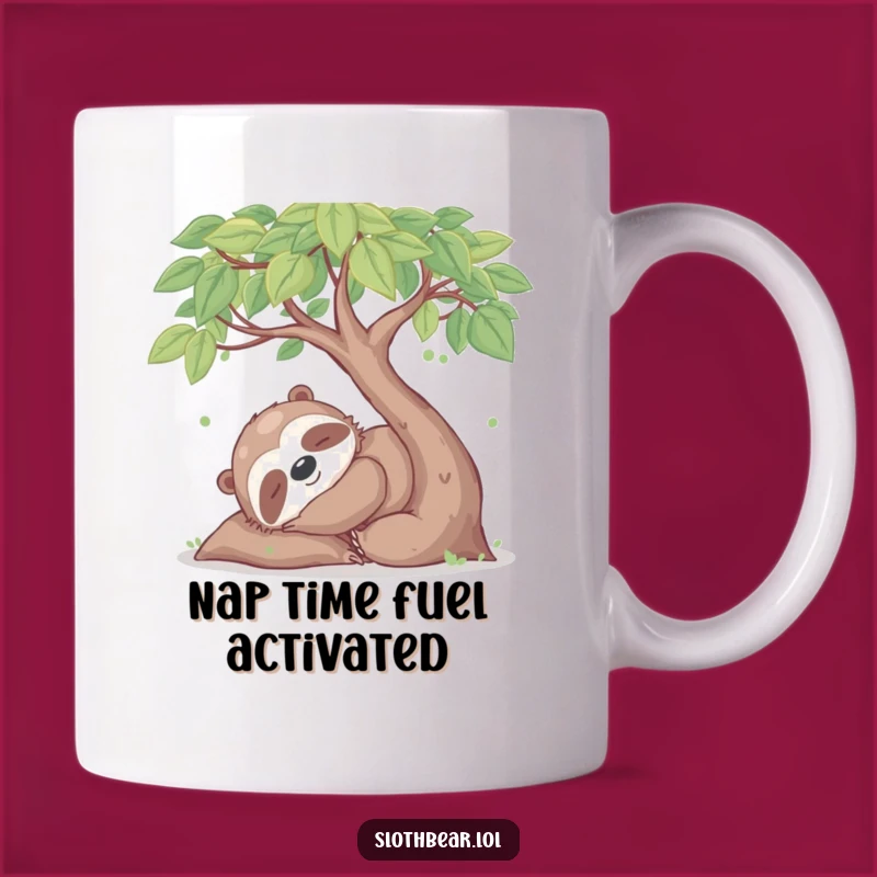 Funny Sloth Bear Nap Mug: Relaxing Wildlife Humor, Perfect Chill Gift