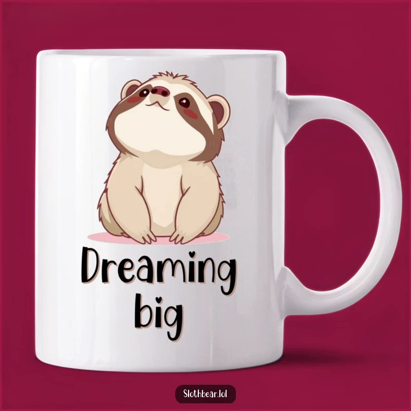 Wonderstruck Funny Sloth Bear Sky Mug: Dreamy Animal Art, Perfect Funny Gift!