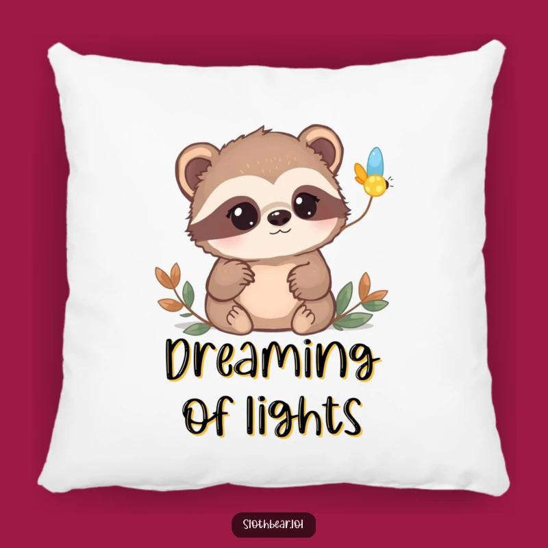 Funny Sloth Bear Pillow: Cozy Curiosity, Perfect Funny Gift for Dreamers