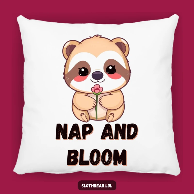 Funny Sloth Bear Pillow: Cozy Kawaii Balance, Perfect Comfort Funny Gift!