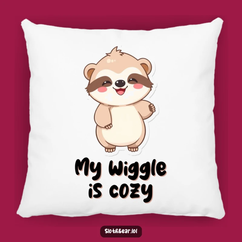 Funny Sloth Bear Pillow: Cozy Lazy Wiggle, Ultimate Comfort Funny Gift!