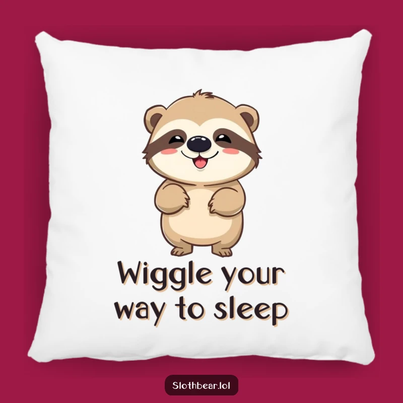 Funny Sloth Bear Wiggle Pillow - Cozy Comfort with Hilarious Dance Moves
