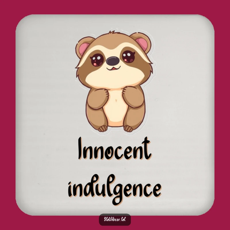 Funny Kawaii Sloth Bear Drink Coaster: Protect Surfaces with Innocent Bear Gift