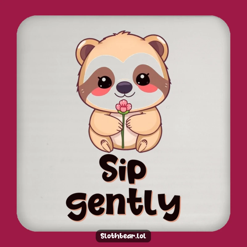 Funny Sloth Bear Coasters: Cute Protection, Perfect Table Funny Gift!