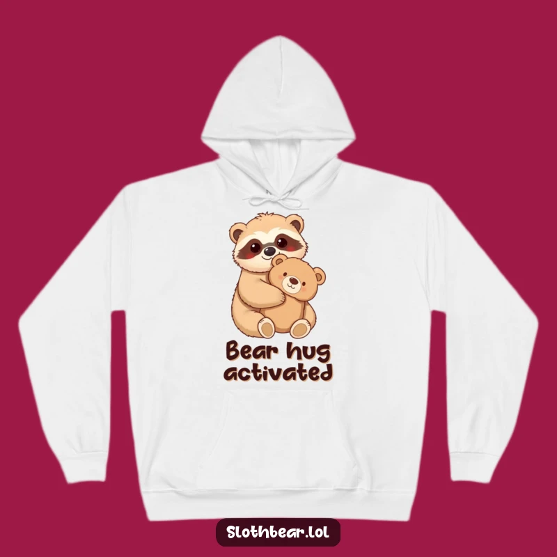 Funny Sloth Bear Hoodie: Cozy Hugs, Ultimate Comfort Funny Gift!