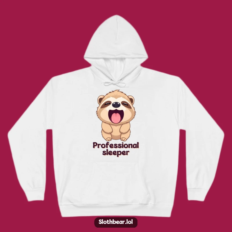 Cozy Funny Sloth Bear Yawn Hoodie: Warm & Hilarious Animal Apparel, Best Funny Gift!