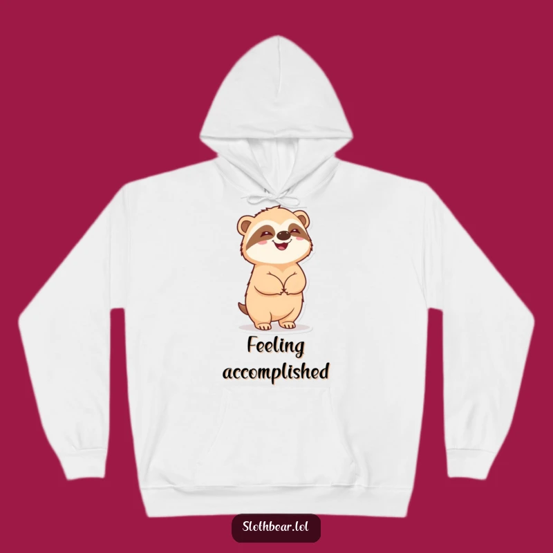 Funny Sloth Bear Hoodie: Cozy Delight Bear Standing, a Warm and Funny Gift