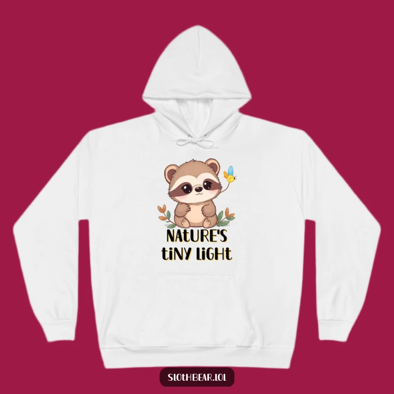 Funny Sloth Bear Hoodie: Cozy Firefly Watcher, Ultimate Funny Gift for Dreamers