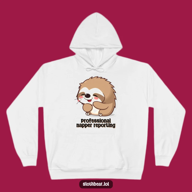 Funny Kawaii Sloth Bear Yawning Hoodie: Cozy Sleepy Bear Sweatshirt, Best Funny Gift