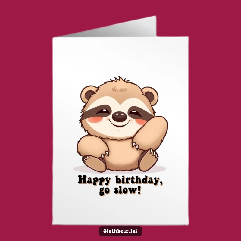 Lazy Birthday Bear Card: Free Printable - Relax and Enjoy!