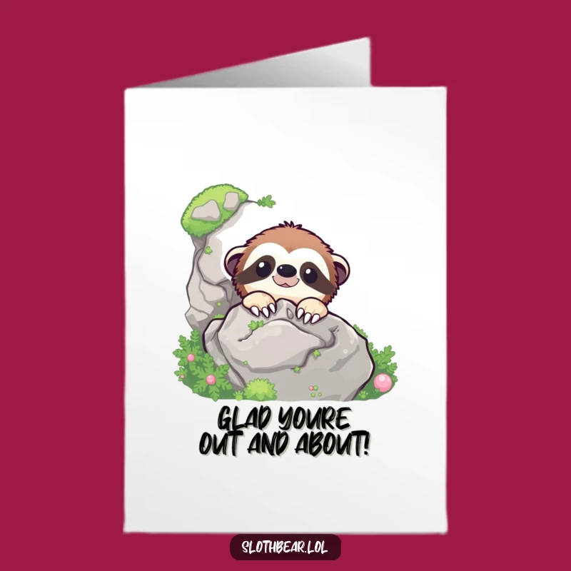 Free Printable Congrats Card: Sloth Bear Surprise - Funny Downloadable Gift