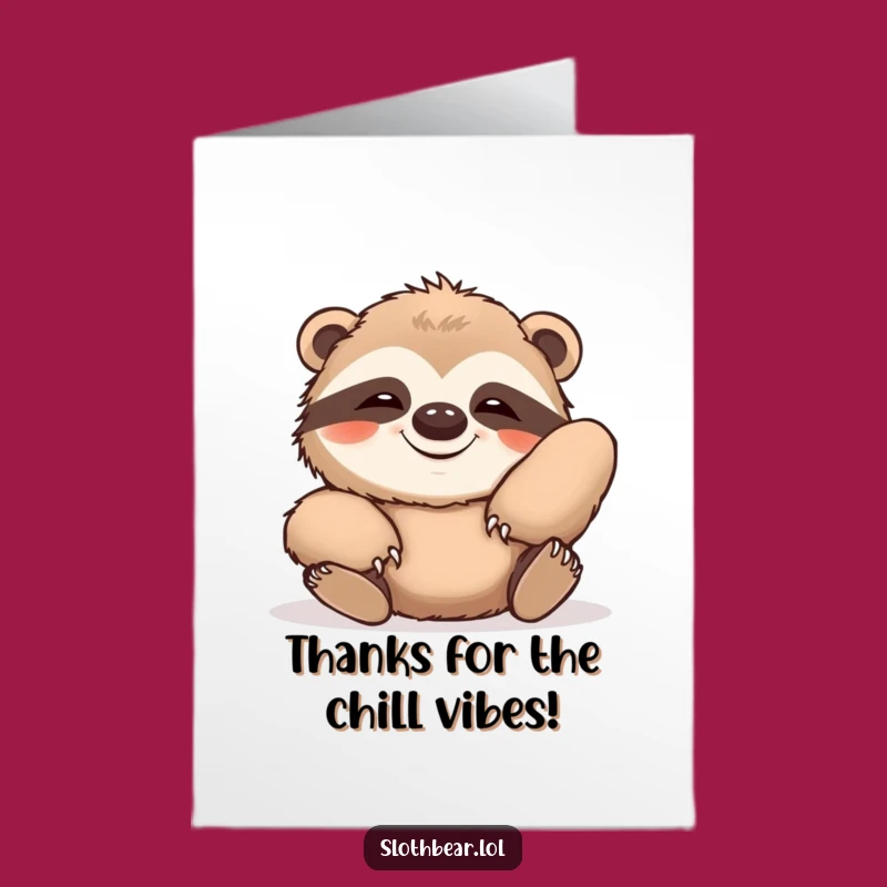 Cozy Thanks Bear Card: Free Printable - Gratitude and Chill Vibes