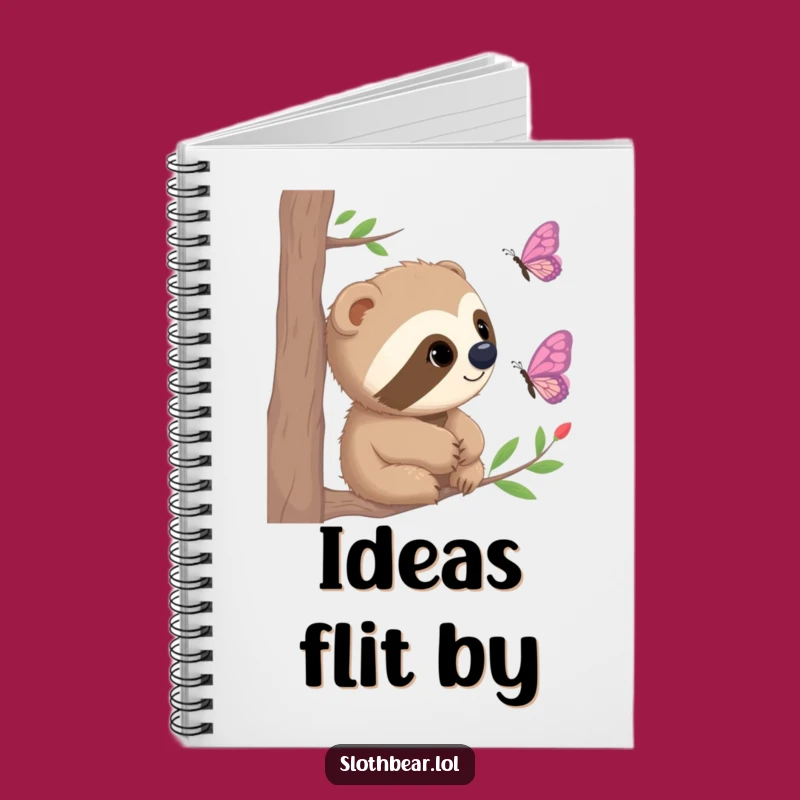 Funny Sloth Bear Notebook: Jot Down Thoughts with Gentle Nature's Curiosity