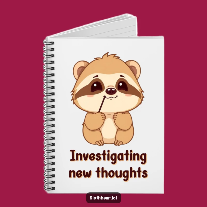Funny Sloth Bear Notebook: Curious Sniffing Journal, Gift for Investigators