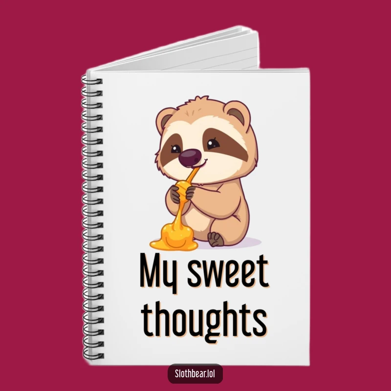 Funny Sloth Bear Honey Journal - Creative & Cute Stationery Gift