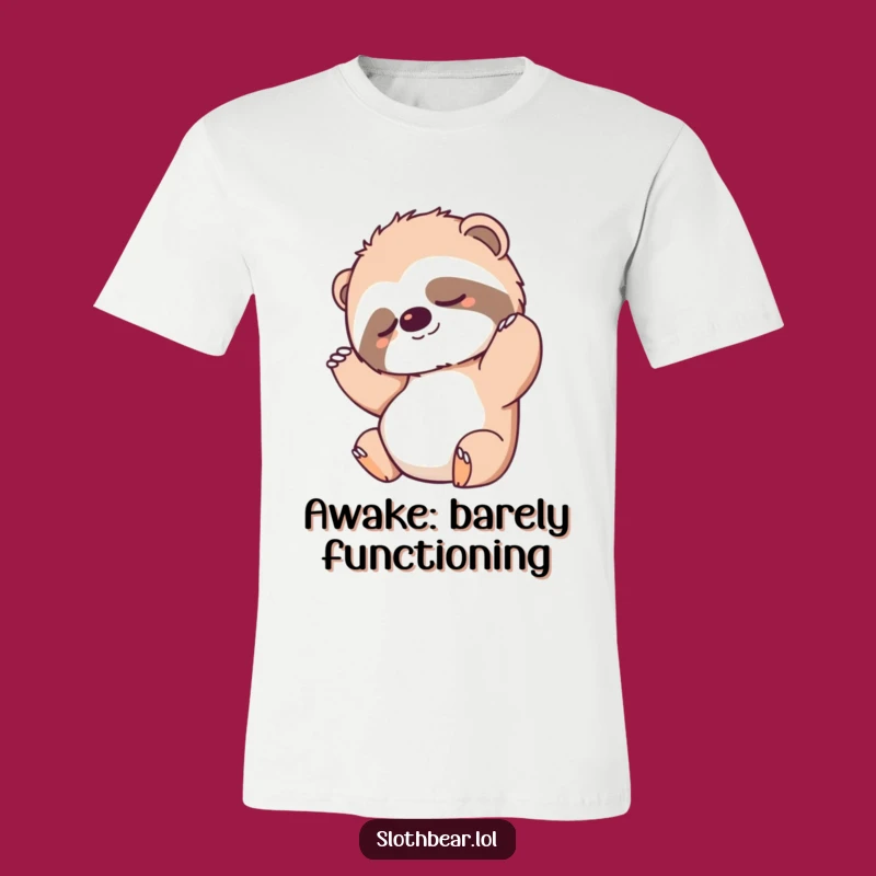Funny Post-Nap Stretch T-Shirt: Relatable Humor for Bear Lovers