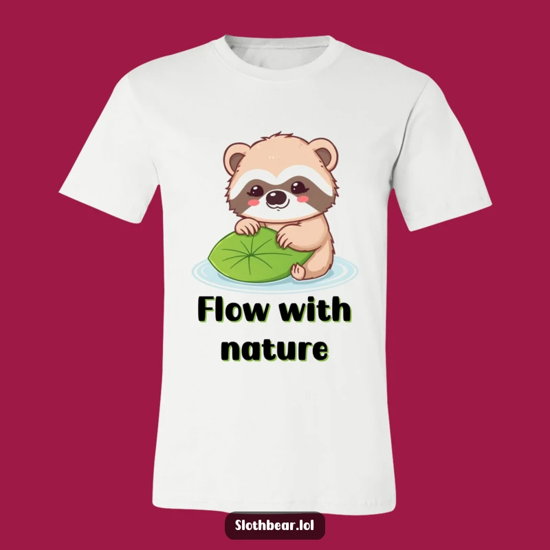 Funny Sloth Bear T-Shirt: Leaf Play, Perfect Casual Funny Gift!