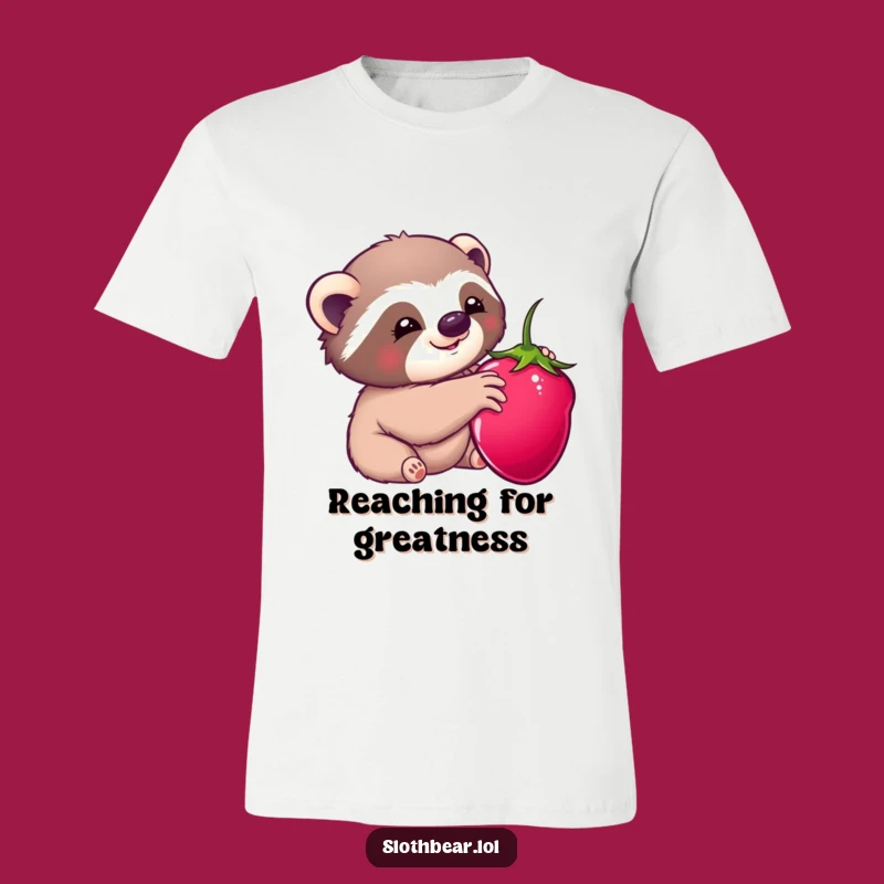 Funny Kawaii Sloth Bear Berry T-Shirt: Adorable Character For Everyday Fun