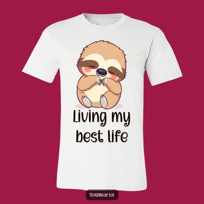 Funny Sloth Bear Belly Scratch T-Shirt - Hilarious Comfort and Joyful Wear
