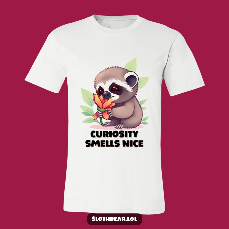 Funny Sloth Bear Cub T-Shirt: Cute Cub Exploring Nature, a Playful and Funny Gift