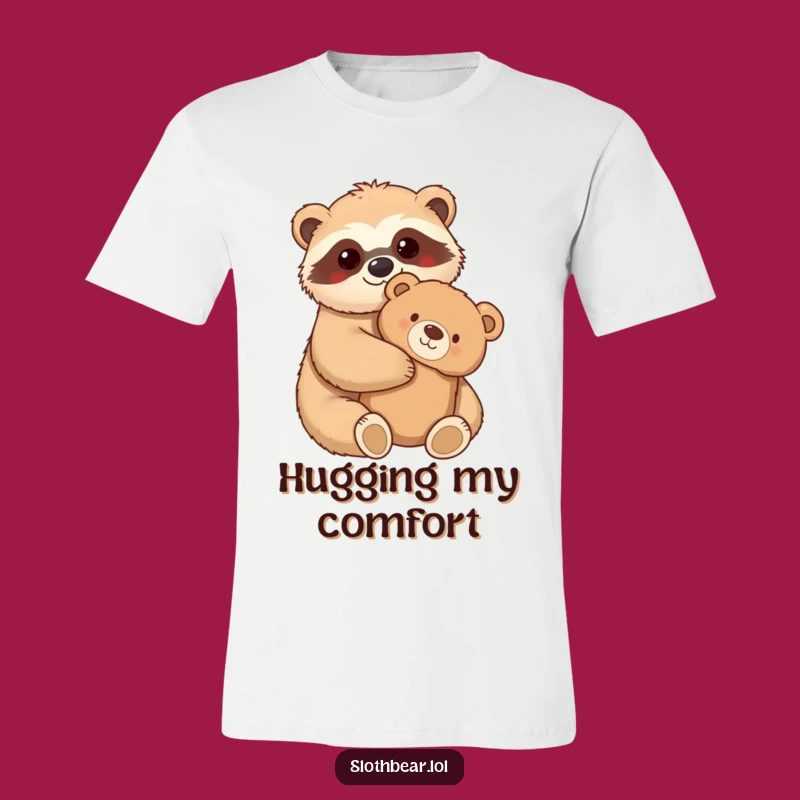 Funny Sloth Bear T-Shirt: Cozy Hugs, Adorable & Perfect Funny Gift!