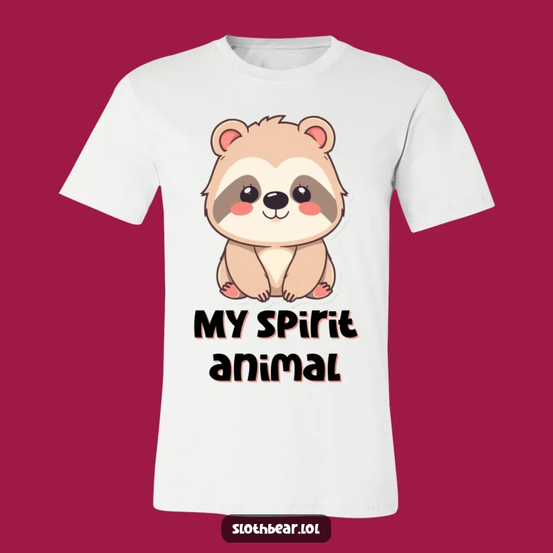 Funny Kawaii Sloth Bear T-Shirt: Cute & Cozy Style for Smile Lovers