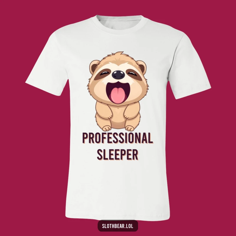 Funny Sloth Bear Yawning T-Shirt: Comical Animal Tee, Ideal Funny Gift for Bear Lovers!