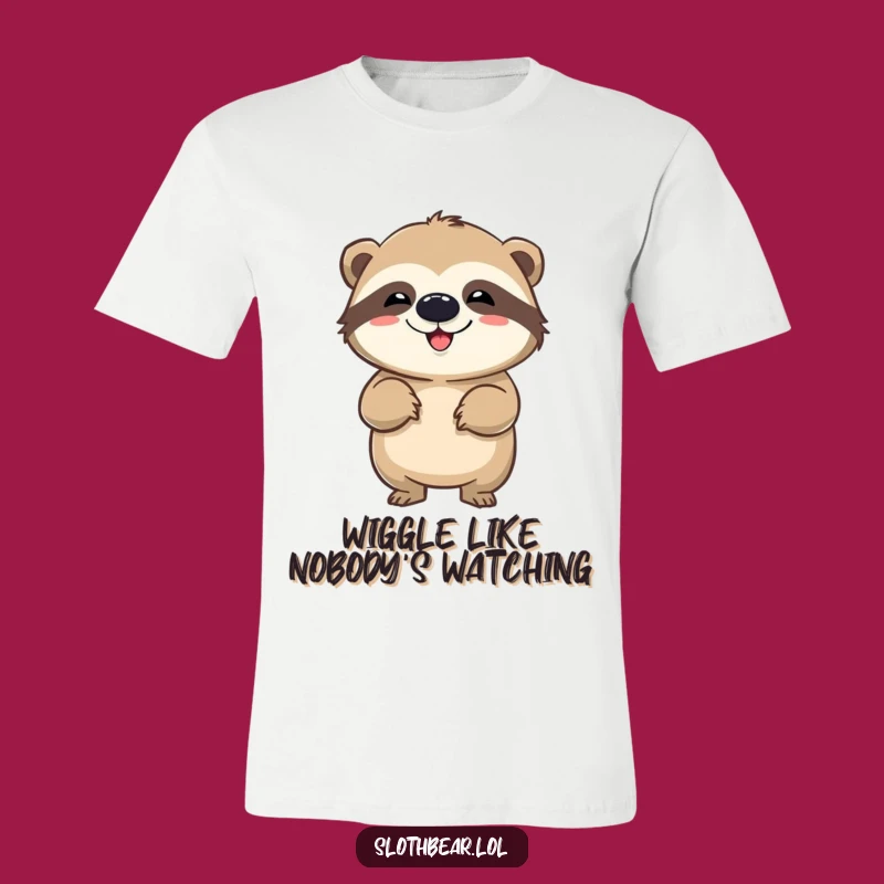 Funny Sloth Bear Wiggle T-Shirt - Show Off Your Moves with Humorous Style