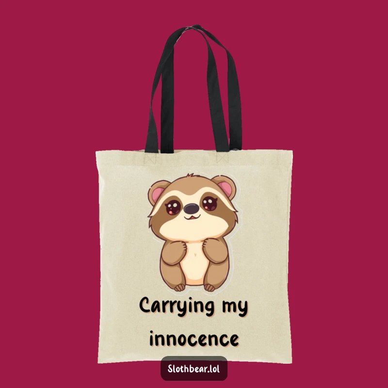 Funny Kawaii Sloth Bear Tote Bag: Carry Innocence with This Adorable Funny Gift