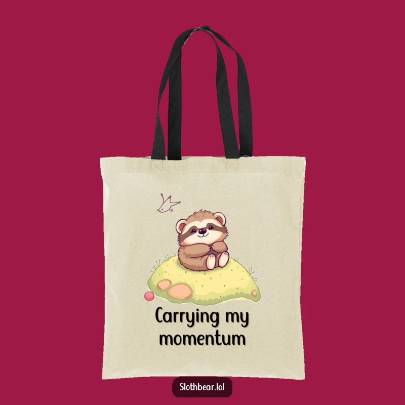 Funny Kawaii Sloth Bear Rolling Tote Bag - Practical & Hilarious Carry-All Gift