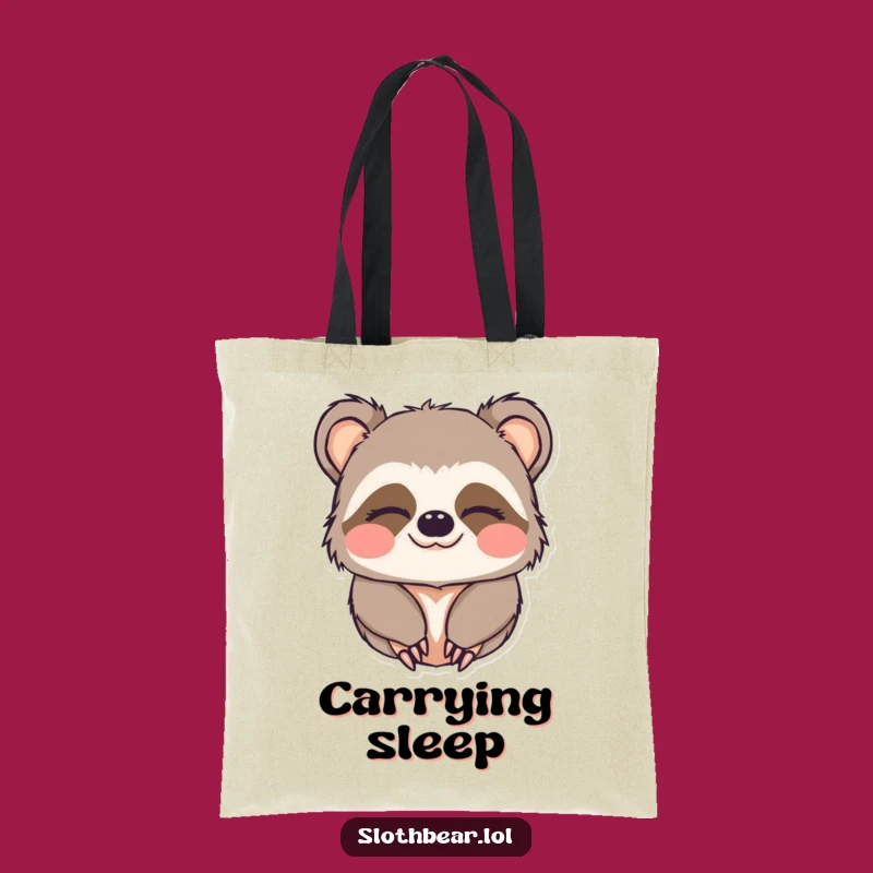Funny Sloth Bear Tote Bag: Sleepy Charm, Perfect Everyday Funny Gift!