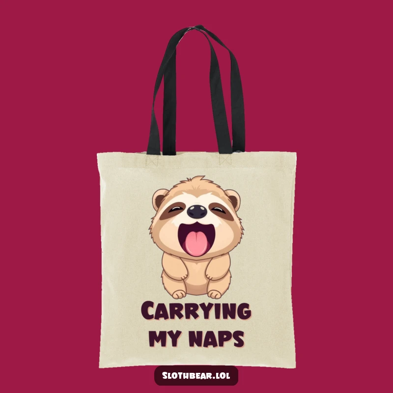 Funny Sloth Bear Yawn Tote Bag: Chic & Comical Accessory, Great Funny Gift Idea!