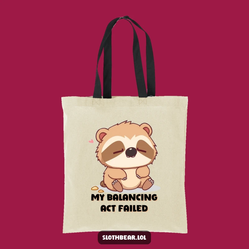 Funny Dazed Sloth Bear Tote Bag a Hilarious Carry-All Gift