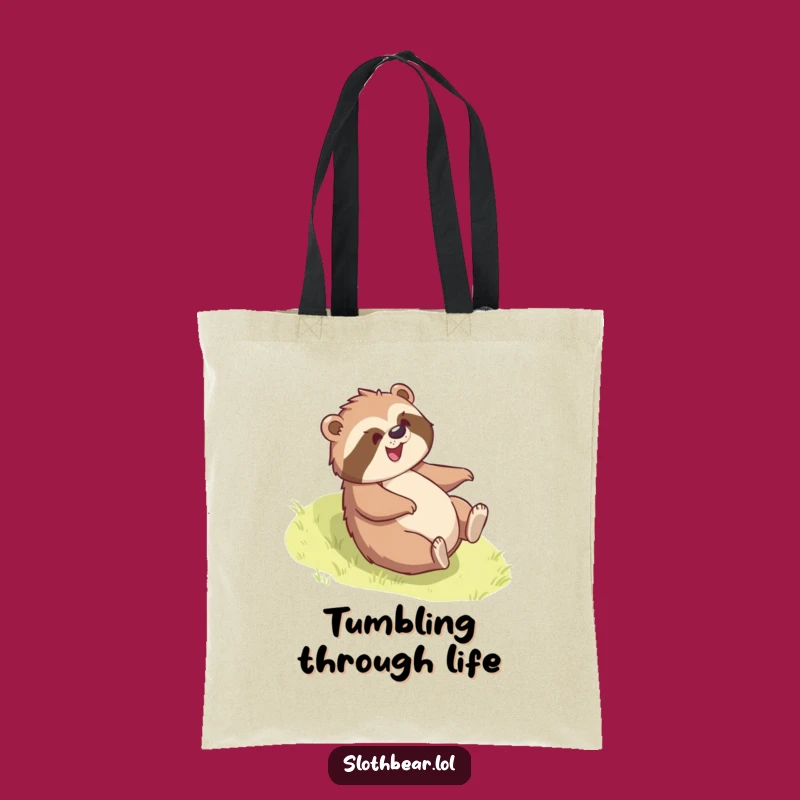 Joyful Funny Sloth Bear Roll Tote Bag: Fun Accessory, Great Funny Gift!
